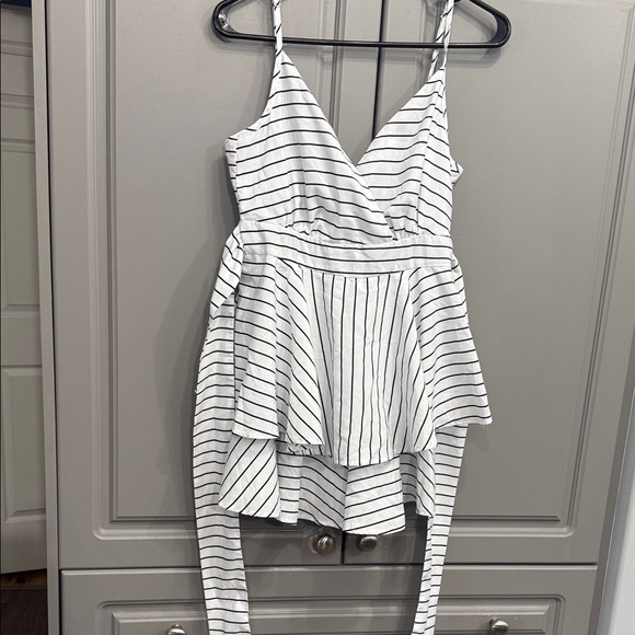 Forever 21 Tops - Forever 21 Black and White Striped romper